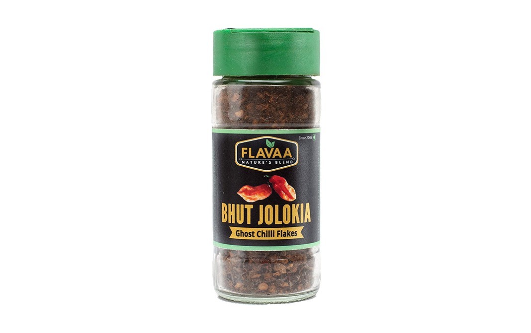 Flavaa Bhut Jolokia Ghost Chilli Flakes   Glass Jar  25 grams